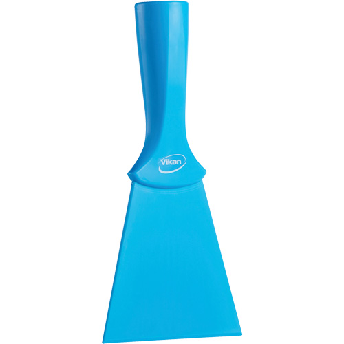 Vikan 40123 Nylon Scraper with Threaded Handle, Blue, 4" W x 8" L