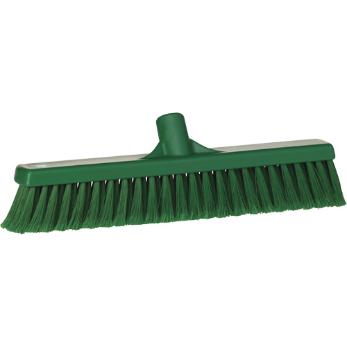 Vikan 31782 Fine Particle Push Broom, Fine/Split Bristles, 16-1/4", Polypropylene, Green
