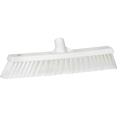 Vikan 31785 Fine Particle Push Broom, Fine/Split Bristles, 16-1/4", Polypropylene, White