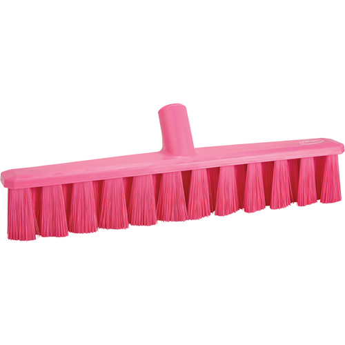 Vikan 31731 UST Push Broom, Medium Bristles, 15-1/4", Polyester, Pink