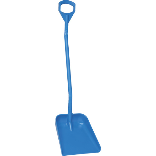 Vikan 56013 Ergonomic Large Blade Shovel, 51" Length, Plastic, Blue
