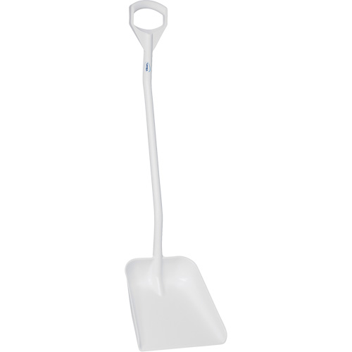 Vikan 56015 Ergonomic Large Blade Shovel, 51" Length, Plastic, White