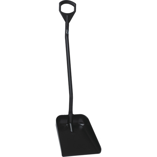 Vikan 56019 Ergonomic Large Blade Shovel, 51" Length, Plastic, Black