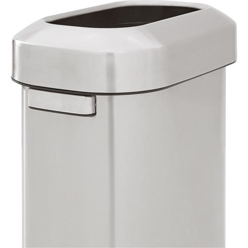 Rubbermaid 2147581 Conteneur &agrave; d&eacute;chets &eacute;troit avec esth&eacute;tique raffin&eacute;e, Acier inoxydable, 15 gal. US