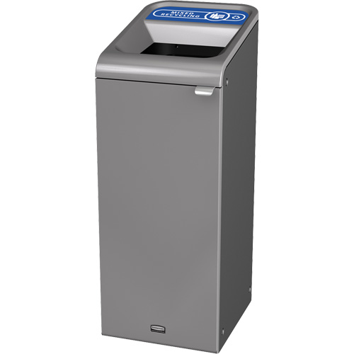 Rubbermaid 1961615 Conteneur pour d&eacute;chets de recyclage m&eacute;lang&eacute;s Configure, Vrac/Bord de rue/De bureau, Acier, 15 gal. US