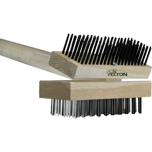 Felton Brushes CHEF101 Double-Sided Commercial Broiler & Grill Brush, Carbon Steel/Flat Steel Wire, 30" Long