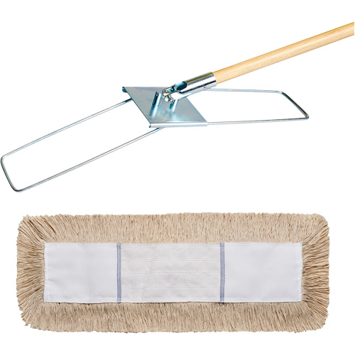 M2 Professional JP270 Syst&egrave;me de vadrouille &agrave; &eacute;pousseter Break-Ezy, Style &agrave; enfiler, Coton, 48" lo x 5" la