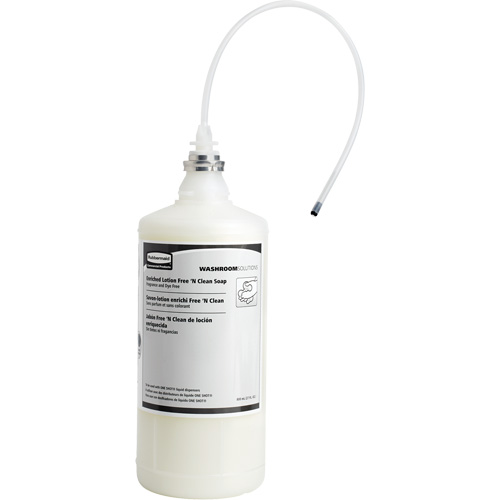 Rubbermaid FG402363 Recharge de savon liquide sans parfum et sans colorant OneShot, Cr&egrave;me, 800 ml, Sans parfum