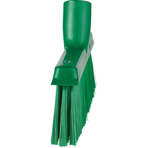 Vikan 31032 Dustpan Broom with Angled Thread, Medium Bristles, 10", Polyester, Green