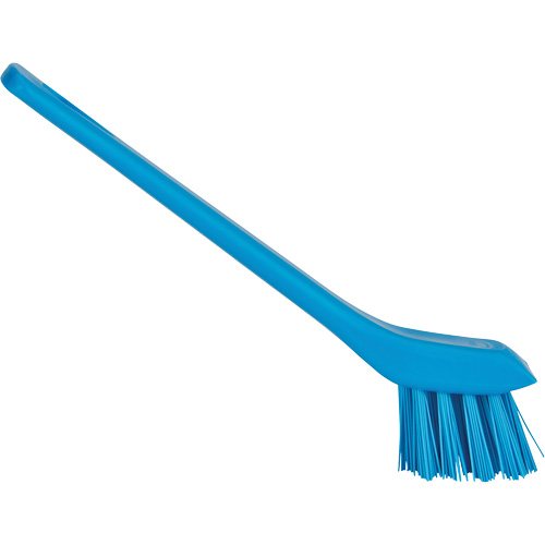 Vikan 39513 Brosse avec rebord grattoir, Soies Ferme, Longueur de 6", Bleu