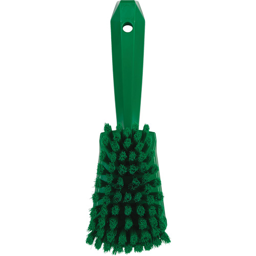 Vikan 41982 Short-Handled Washing Brush, Soft Bristles, 10-1/2" Long, Green