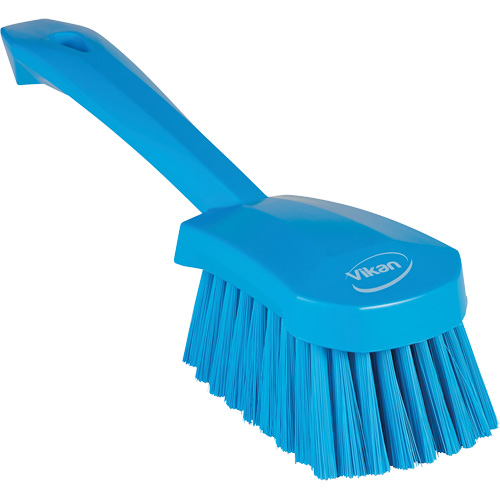 Vikan 41983 Short-Handled Washing Brush, Soft Bristles, 10-1/2" Long, Blue