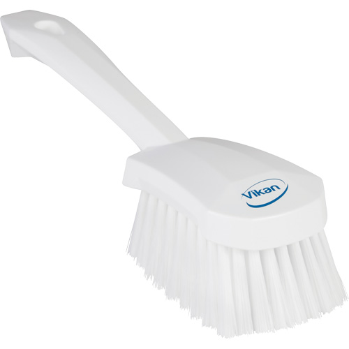 Vikan 41985 Brosse &agrave; r&eacute;curer avec manche court, Soies Doux, Longueur de 10-1/2", Blanc
