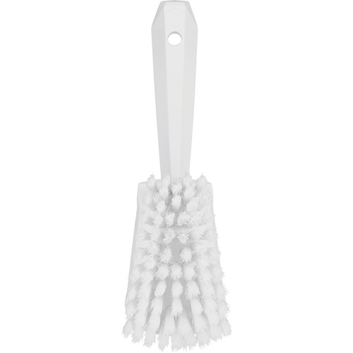 Vikan 41985 Brosse &agrave; r&eacute;curer avec manche court, Soies Doux, Longueur de 10-1/2", Blanc