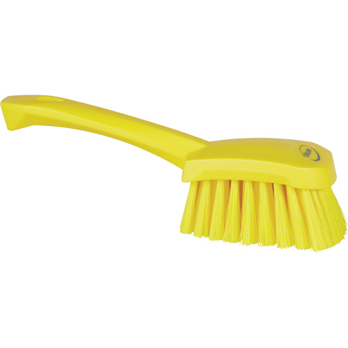 Vikan 41986 Short-Handled Washing Brush, Soft Bristles, 10-1/2" Long, Yellow