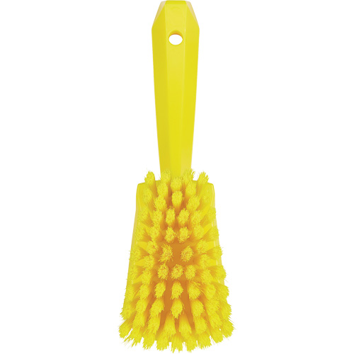 Vikan 41986 Short-Handled Washing Brush, Soft Bristles, 10-1/2" Long, Yellow