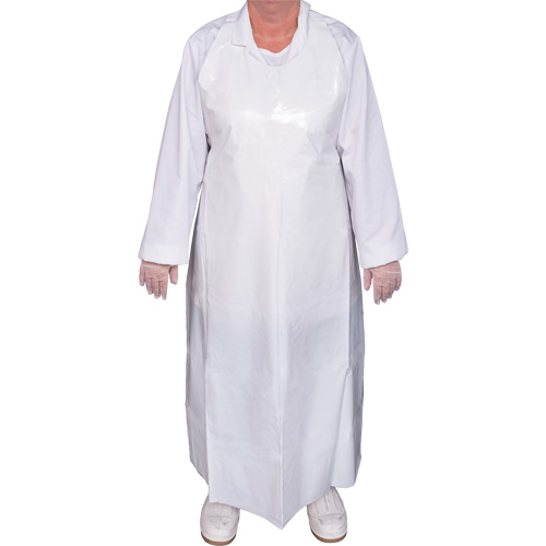 Vikan 81015 Top Dog 8 Mil. Apron, Polyurethane, 45" L x White