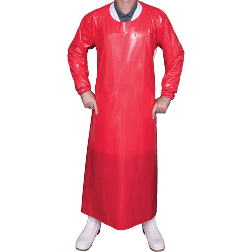 Vikan 86044 Top Dog 6 Mil. Gown, X-Large, Red, Polyurethane