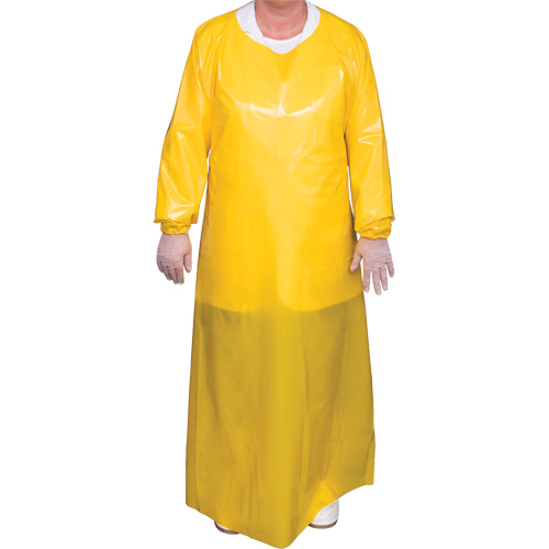 Vikan 86036 Top Dog 6 Mil. Gown, Large, Yellow, Polyurethane