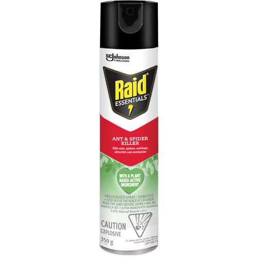 SC Johnson 10062300007896 Raid&reg; Essentials Ant & Spider Killer, 350 g, Aerosol Can