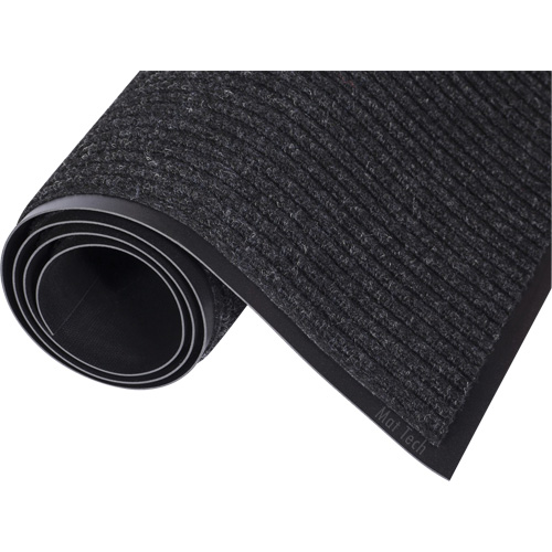 Mat Tech 3LM31054 Prorib Entrance Matting, Wiper/Scraper, 3' x 10' x 5/16", Charcoal