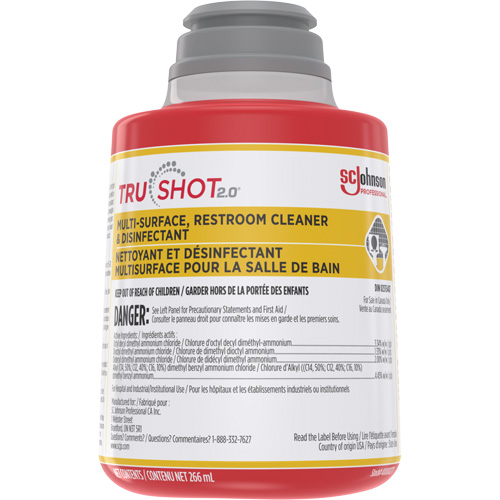 SC Johnson Professional 4000012771 TruShot 2.0 Multi-Surface Restroom Cleaner & Disinfectant, 266 ml, Trigger Bottle