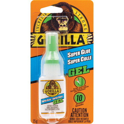 Gorilla 112441 Super Glue Gel, 15 g, Bottle, Clear