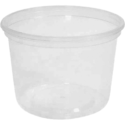  JP858 Contenant &agrave; charcuterie transparent sans couvercle MicroGourmet 16 oz, Plastique, Ronde