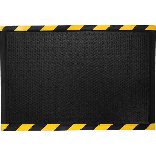 M+A Matting 476223000 Tapis anti-fatigue DuraComfort, &agrave; bulles, 2' x 3' x 1/2", Noir/Jaune, Nitrile