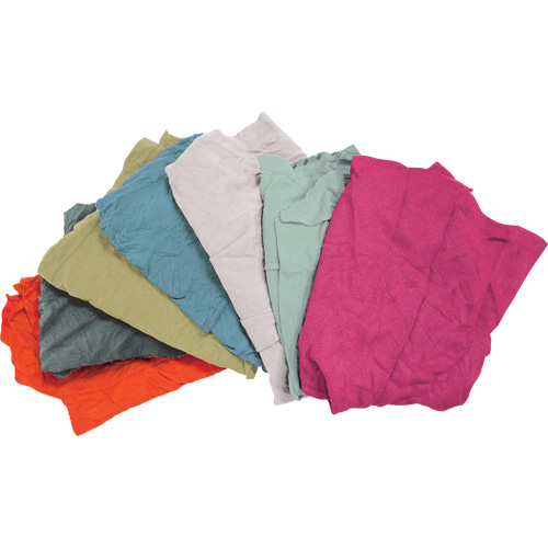 RMP Maintenance Products JQ112 Recycled Material Wiping Rags, Terrycloth, Mix Colours, 25 lbs.