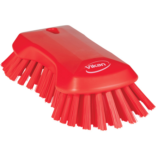 Vikan 38944 Hand Brush, Extra Stiff Bristles, 9-1/10" Long, Red
