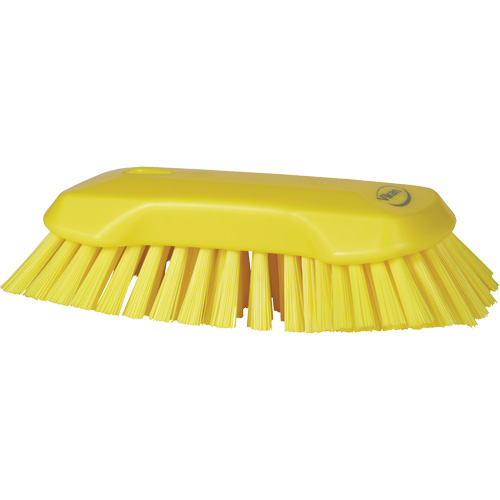 Vikan 38946 Hand Brush, Extra Stiff Bristles, 9-1/10" Long, Yellow