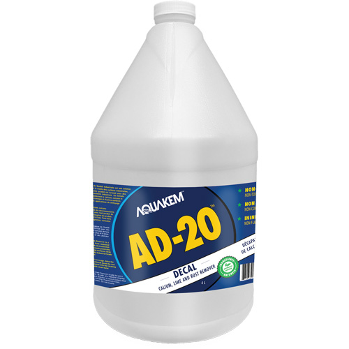 Aquakem 675659940047 D&eacute;tachant &eacute;cologique de qualit&eacute; industrielle pour le calcium, chaux et rouille AD2 Decal &eacute;tiquette blanche, Cruche