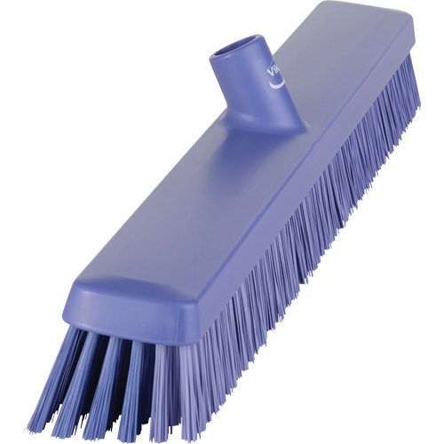 Vikan 31958 Heavy-Duty Push Broom, Fine/Stiff Bristles, 24", Purple