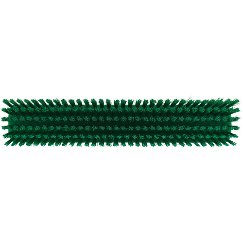 Vikan 31752 Push Broom Head, Fine/Stiff Bristles, 16-1/2", Polyester/Polypropylene, Green