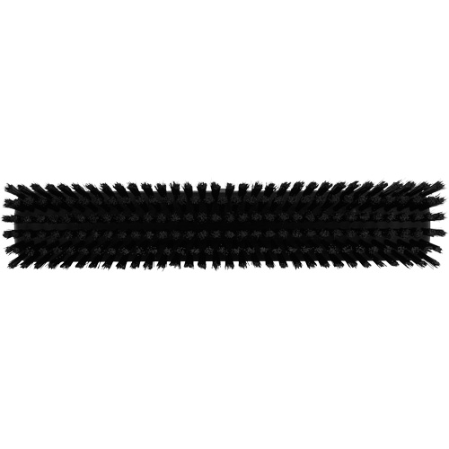 Vikan 51704-D Push Broom Head, Fine/Stiff Bristles, 16-1/2", Polyester/Polypropylene, Black
