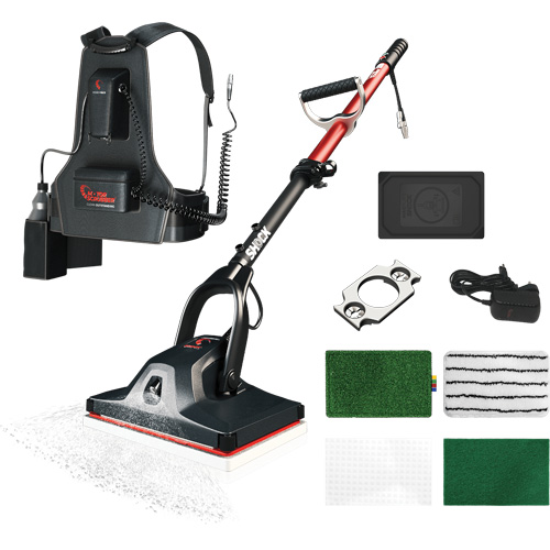 Motor Scrubber MSSHOCKCOMP Shock Oscillating Floor Cleaning Machine with Backpack, Cleaner