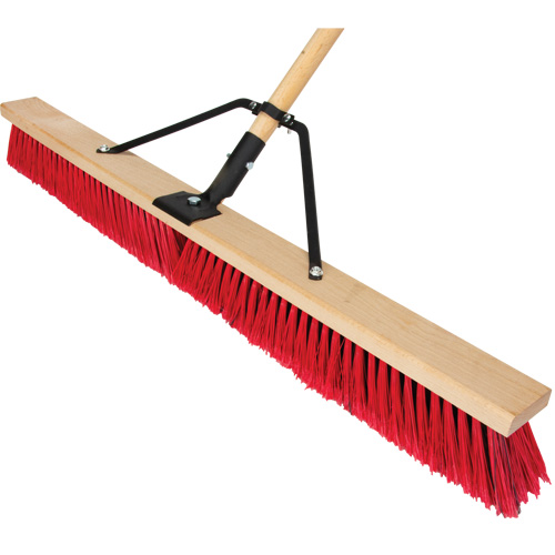 Produits d’entretien RMP JQ459 Balai-brosse &agrave; manche renforc&eacute;, 36", Moyen, Soies PVC