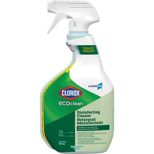 Clorox 55938 CloroxPro Clorox EcoClean Disinfecting Cleaner, 946 ml, Trigger Bottle