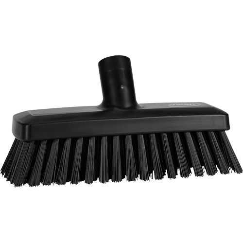 Vikan 70429 Compact Wall/Deck Broom, Stiff Bristles, 8-9/10", Polyester/Polypropylene, Black