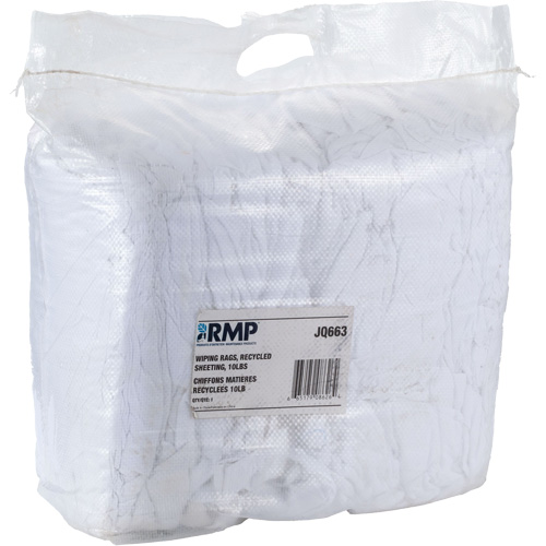RMP Maintenance Products JQ663 Wiper Rags, White, 10 lbs.