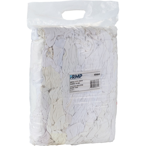RMP Maintenance Products JQ664 Wiper Rags, Fleece, White, 10 lbs.
