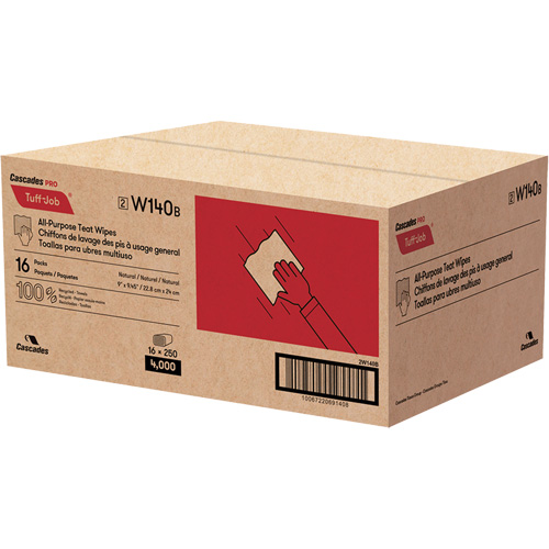 Cascades W140 Essuie-tout PRO Tuff-Job pour mamelle, Tout usage, 10-1/4" lo x 9-1/8" la