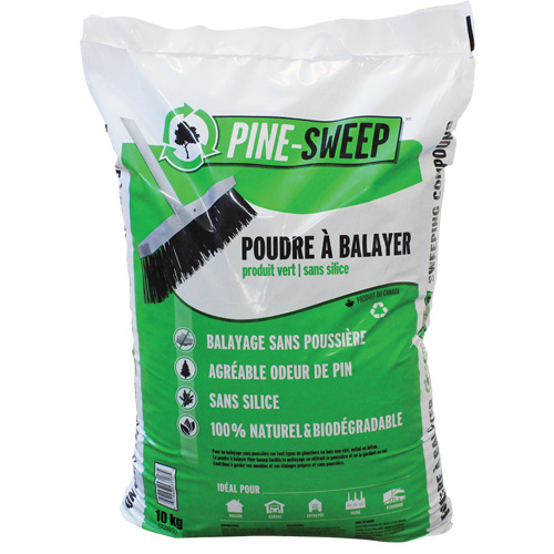  JQ692 Pine Sweep Biodegradable Sweeping Compound, Bag, 22 lbs. (10 kg)
