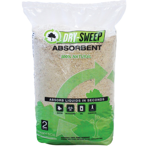  JQ694 Dry Sweep Biodegradable Natural Absorbent, Bag, 22 lbs. (10 kg)