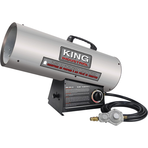 King Canada KPH-125 Forced Air Construction Heater, Contractor, Propane, 125000 BTU/H