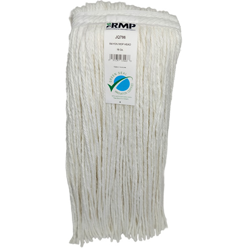 Produits d’entretien RMP JQ786 T&ecirc;te de vadrouille &eacute;troite &agrave; 4 plis, Rayonne, 16 oz, Style Coup&eacute;