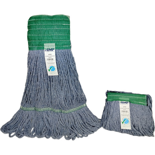 Produits d’entretien RMP JQ793 T&ecirc;te de vadrouille &agrave; bande large, Antimicrobien/Finition de plancher/Sp&eacute;cialis&eacute;, Coton/Rayonne/Synth&eacute;tique, Style Boucle
