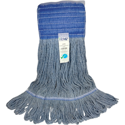 Produits d’entretien RMP JQ795 T&ecirc;te de vadrouille &agrave; bande large, Antimicrobien/Finition de plancher/Sp&eacute;cialis&eacute;, Coton/Rayonne/Synth&eacute;tique, Style Boucle