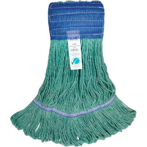 Produits d’entretien RMP JQ796 T&ecirc;te de vadrouille &agrave; bande large, Antimicrobien/Finition de plancher/Sp&eacute;cialis&eacute;, Coton/Rayonne/Synth&eacute;tique, Style Boucle